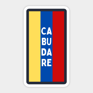 Cabudare City in Venezuelan Flag Colors Vertical Sticker